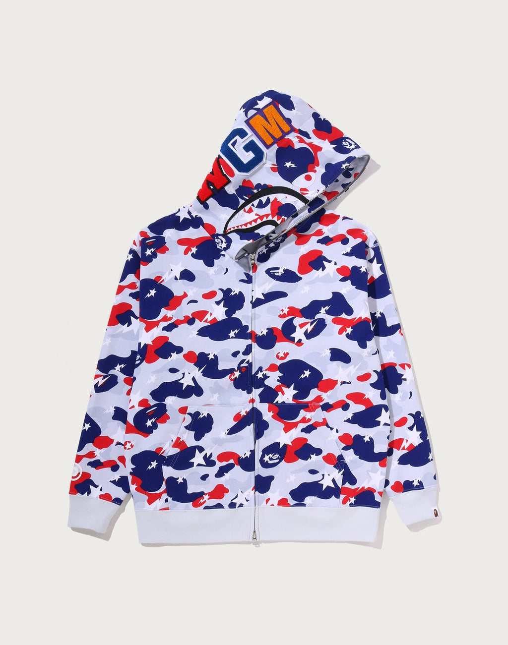 STA STRIKE CAMO SHARK RELAXED FIT FULL ZIP HOODIE MENS