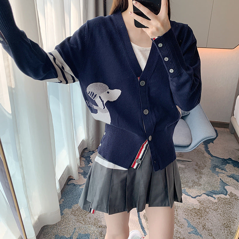 Thom Browne Puppy embroidered cardigan