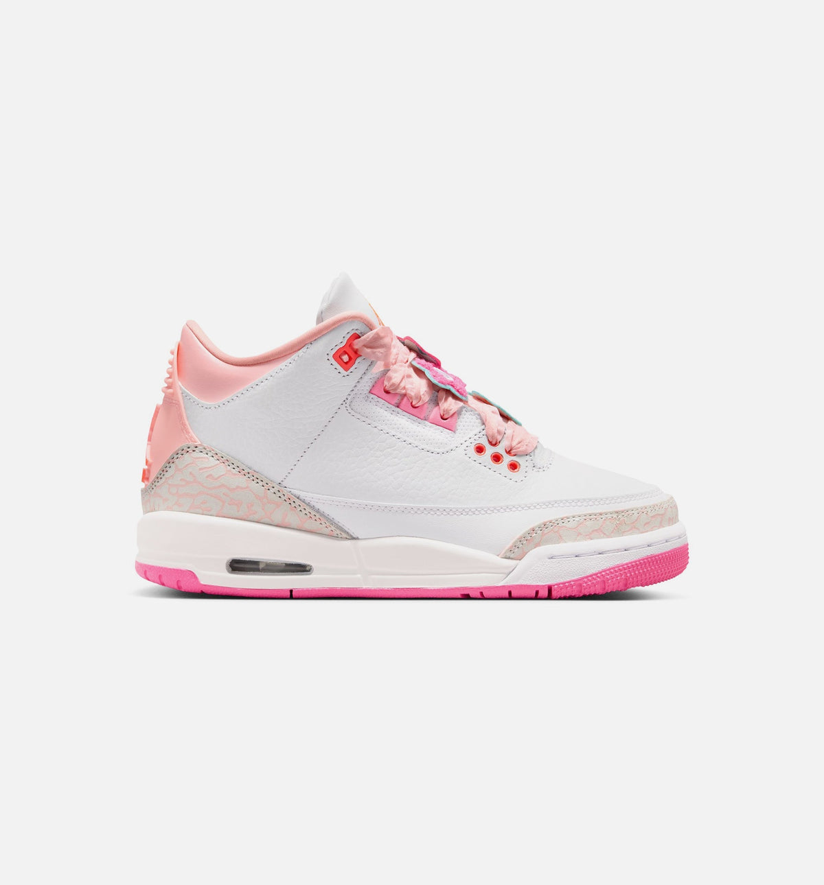 Air Jordan 3 Retro Spring Flowers Big Kids' Lifestyle Shoes - Pearl Pink/Pink Bloom/Pink Glow/Hyper Orange