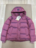 Lululemon Women's Berry Purple Hooded Down Jacket – Tonal Logo Snap-Front Puffer