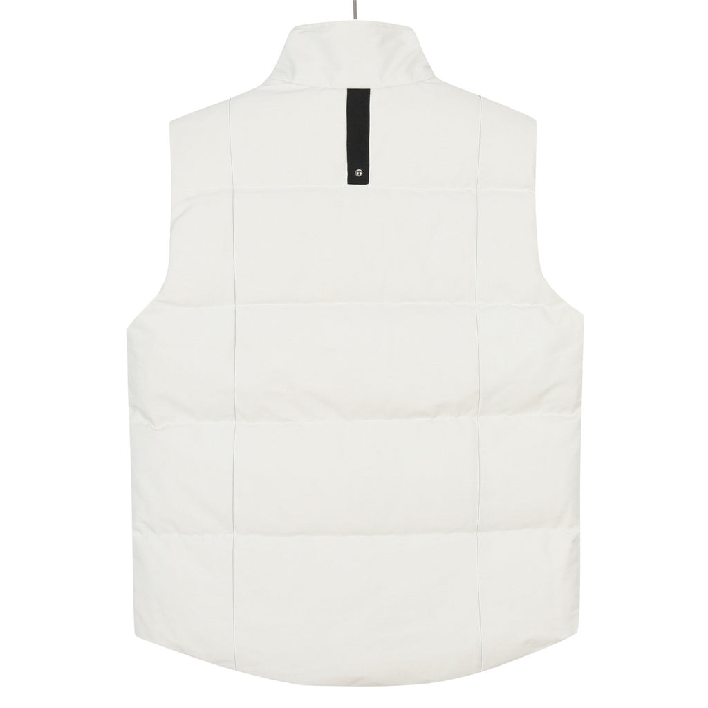 Moose Knuckles Men's Off-White Down Vest – Sleeveless Puffer Jacket