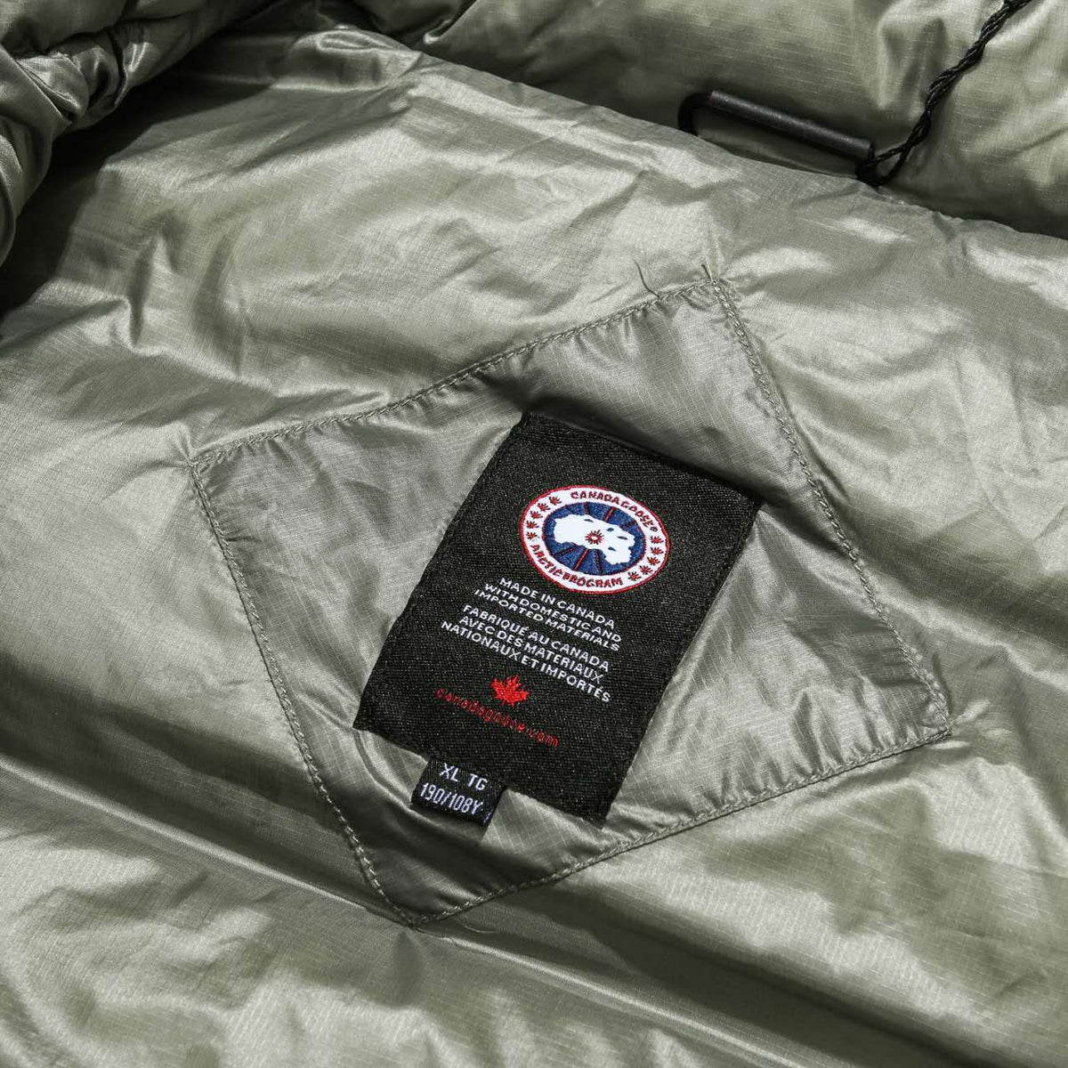 Canada Goose Men's Olive Down Vest – Lightweight Insulated Sleeveless Jacket