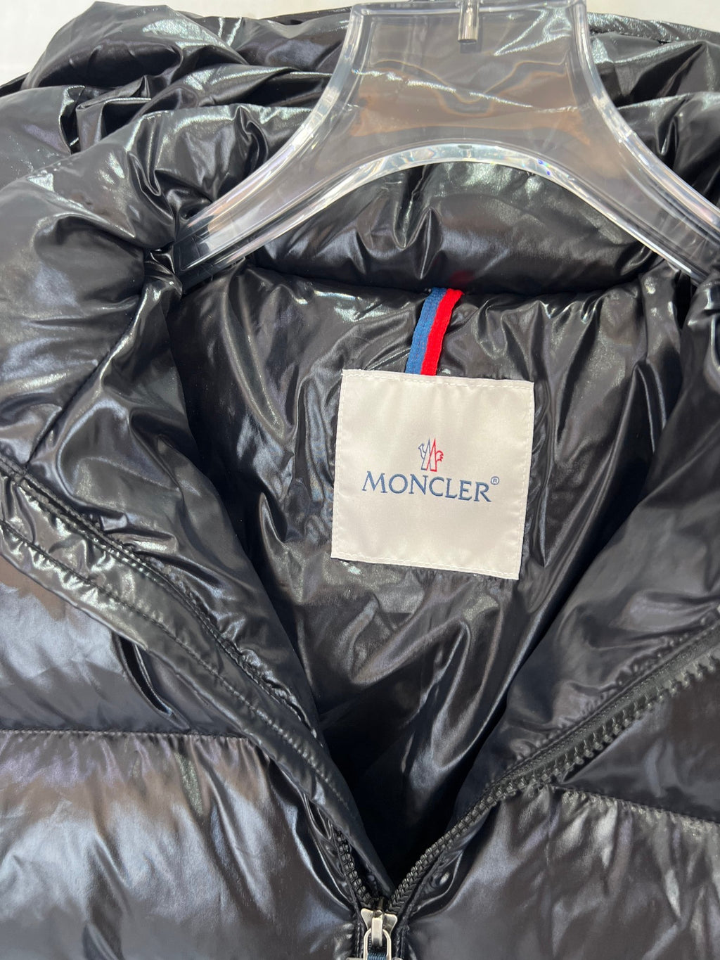 Moncler Men's Black Glossy Hooded Down Jacket – DIST Certified Classic Puffer