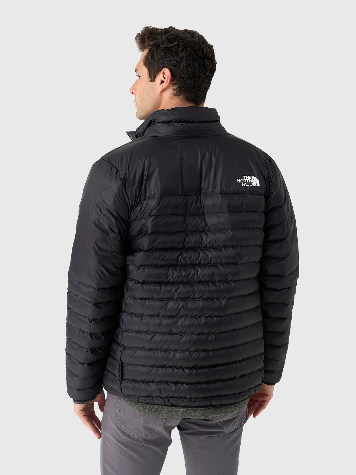 The North Face Men's Black Stretch Down Jacket – Slim-Fit Lightweight Fine-Baffle Insulated Puffer