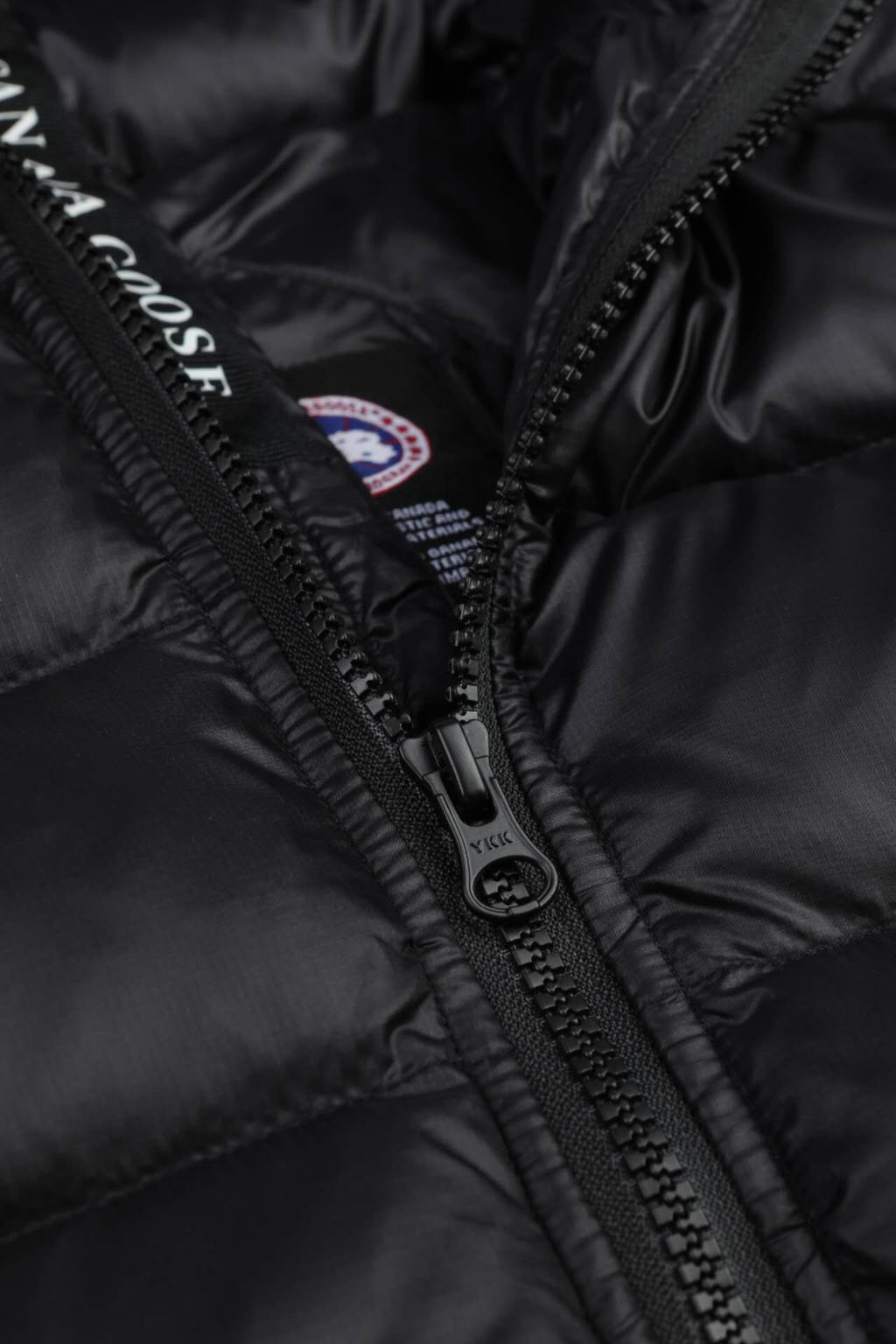 Canada Goose Women's Jet Black Lodge Down Jacket – Lightweight Arctic Program Puffer with Signature Patch