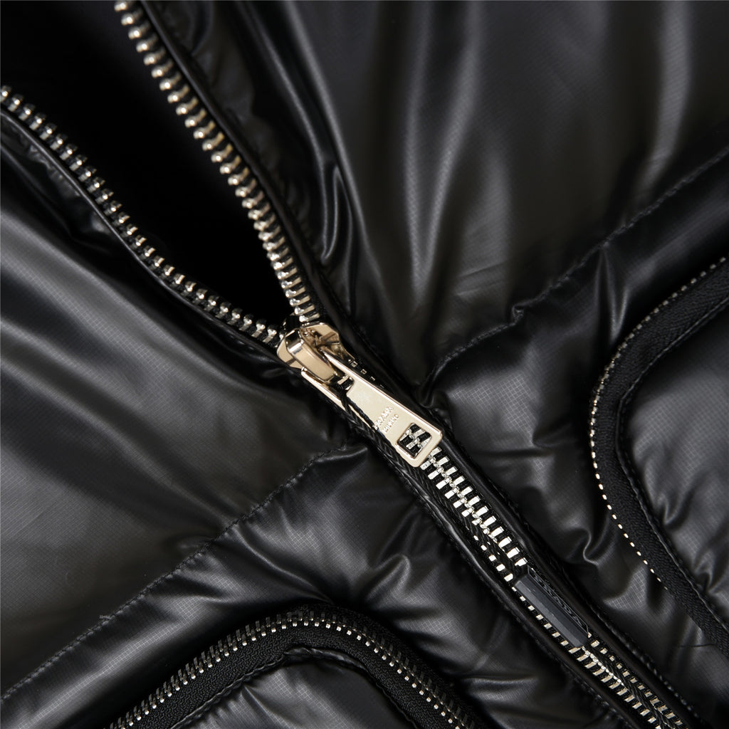 Prada Men's Black Hooded Down Vest – Sleeveless Puffer Jacket