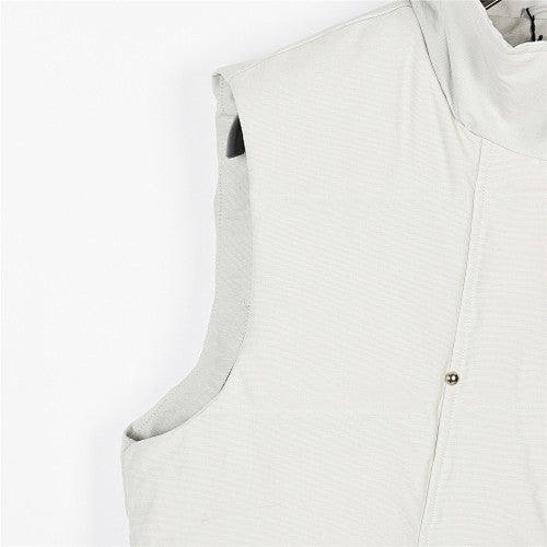 Moose Knuckles Men's Off-White Down Vest – Sleeveless Puffer Jacket