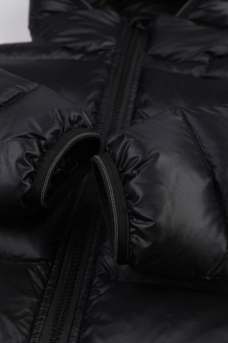 Canada Goose Women's Jet Black Lodge Down Jacket – Lightweight Arctic Program Puffer with Signature Patch