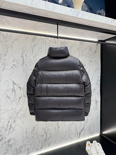 Moncler Men's Black Hooded Down Jacket – Royal Blue Interior Oversized Puffer