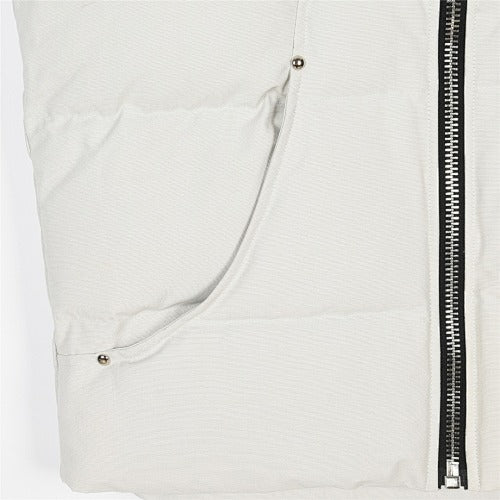 Moose Knuckles Men's Off-White Down Vest – Sleeveless Puffer Jacket