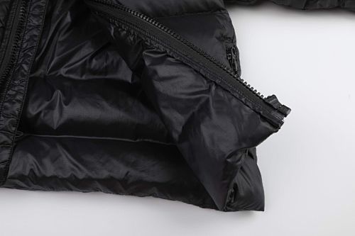 Canada Goose Women's Jet Black Lodge Down Jacket – Lightweight Arctic Program Puffer with Signature Patch