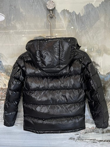 Moncler Men's Black Glossy Hooded Down Jacket – DIST Certified Classic Puffer