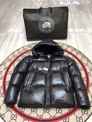 Canada Goose Men's Black Hooded Down Jacket – Black Label Arctic Program Edition