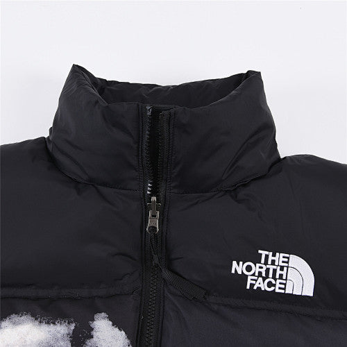 The North Face Men's Black Mountain Print Nuptse 1992 Down Jacket – 30th Anniversary 700-Fill Puffer