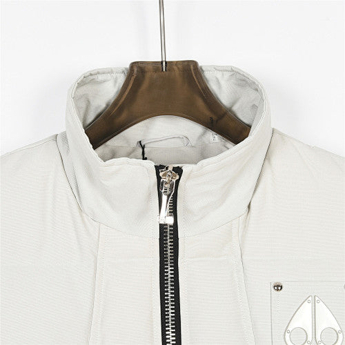 Moose Knuckles Men's Off-White Down Vest – Sleeveless Puffer Jacket
