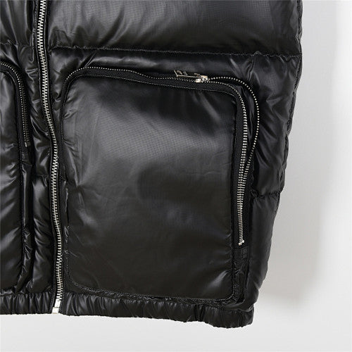 Prada Men's Black Hooded Down Vest – Sleeveless Puffer Jacket