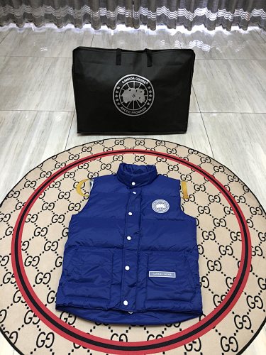 Canada Goose Men's Royal Blue Down Vest – Freestyle Crew Sleeveless Puffer Jacket