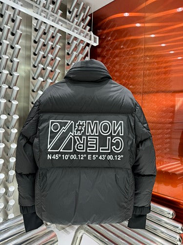 Moncler Grenoble Men's Black #Moncler Coordinate Print Down Jacket – Ski Series Oversized Puffer