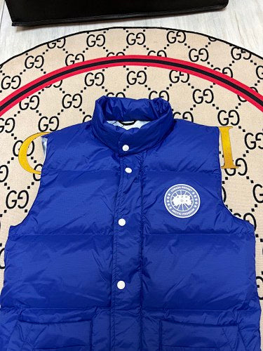 Canada Goose Men's Royal Blue Down Vest – Freestyle Crew Sleeveless Puffer Jacket