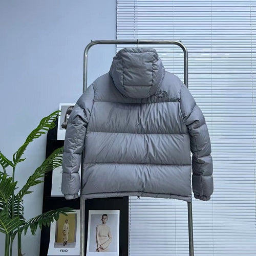The North Face Purple Label Silver Grey GORE-TEX INFINIUM Hooded Down Jacket – nanamica Wide-Baffle Puffer