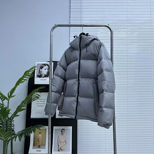 The North Face Purple Label Silver Grey GORE-TEX INFINIUM Hooded Down Jacket – nanamica Wide-Baffle Puffer