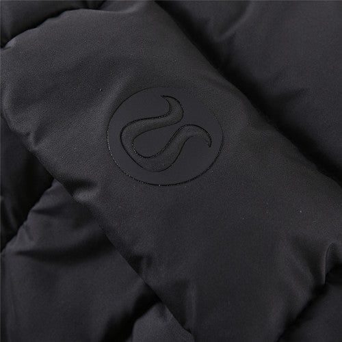 Lululemon Women's Black Cropped Hooded Down Jacket – Oversized Hood Short Puffer