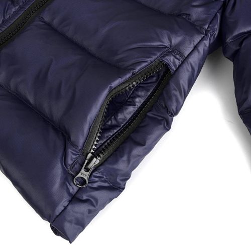 Canada Goose Women's Navy Blue Lodge Down Jacket – Lightweight Arctic Program Puffer with Signature Patch