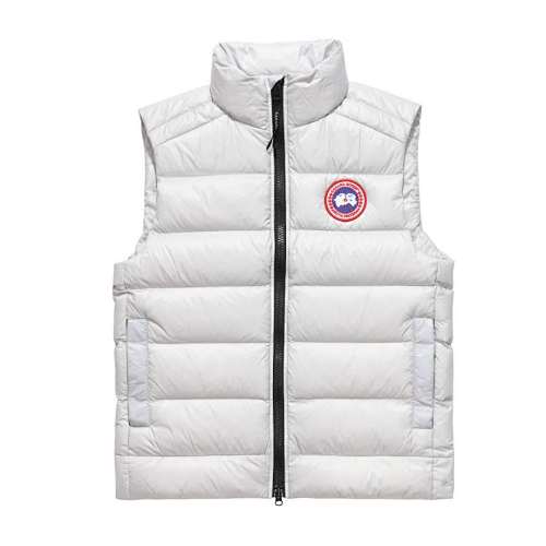 Canada Goose Men's White Down Vest – Lightweight Insulated Sleeveless Jacket
