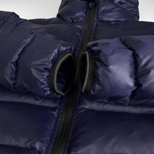 Canada Goose Women's Navy Blue Lodge Down Jacket – Lightweight Arctic Program Puffer with Signature Patch