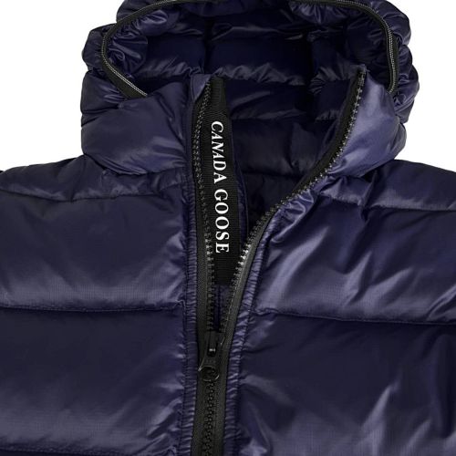Canada Goose Women's Navy Blue Lodge Down Jacket – Lightweight Arctic Program Puffer with Signature Patch