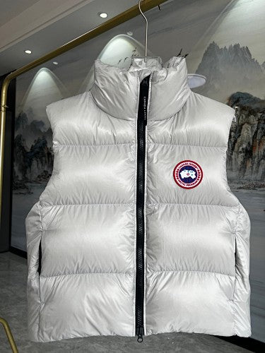 Canada Goose Women's Silver Down Vest – Freestyle Sleeveless Puffer Jacket