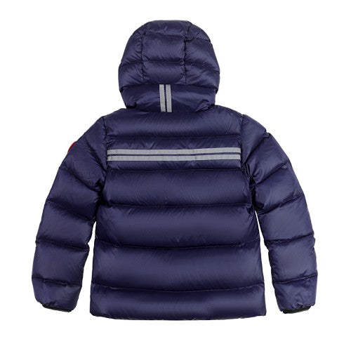 Canada Goose Women's Navy Blue Lodge Down Jacket – Lightweight Arctic Program Puffer with Signature Patch