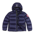 Canada Goose Women's Navy Blue Lodge Down Jacket – Lightweight Arctic Program Puffer with Signature Patch
