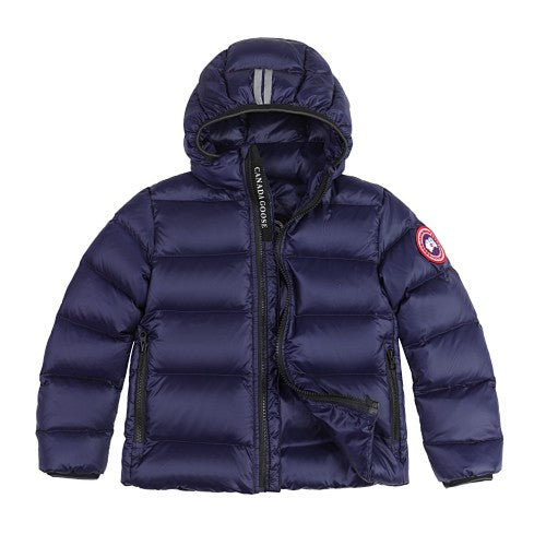Canada Goose Women's Navy Blue Lodge Down Jacket – Lightweight Arctic Program Puffer with Signature Patch