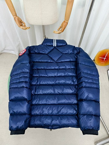 Canada Goose Men's Navy Blue Down Jacket – Arctic Program Stand-Collar Puffer Jacket