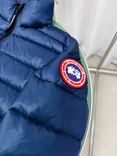 Canada Goose Men's Navy Blue Down Jacket – Arctic Program Stand-Collar Puffer Jacket