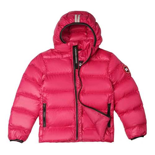 Canada Goose Women's Berry Pink Lodge Down Jacket – Lightweight Arctic Program Puffer with Signature Patch