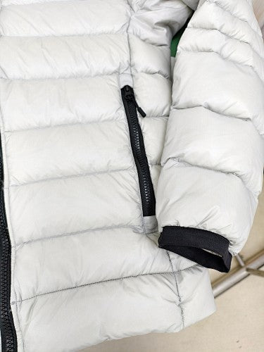 Canada Goose Men's White Down Jacket – Arctic Program Stand-Collar Puffer Jacket
