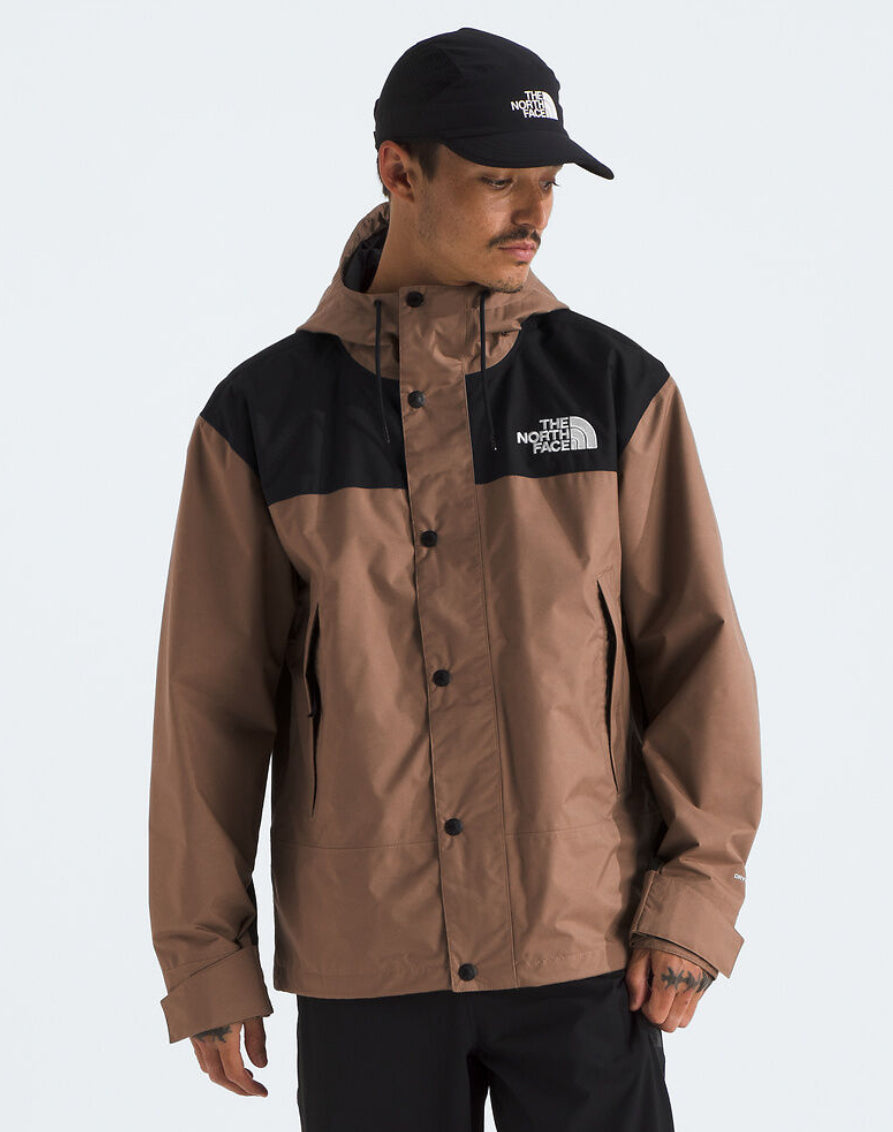The North Face Men's Khaki Brown Mountain Jacket – Black Colorblock GORE-TEX Waterproof Shell