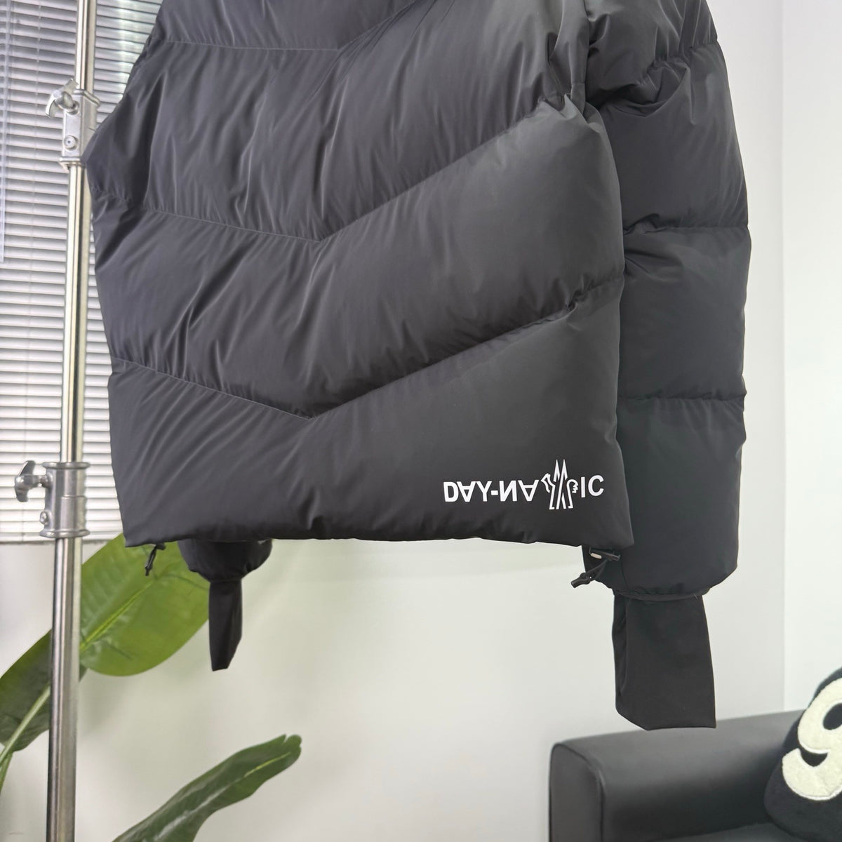 Moncler Grenoble Men's Black Hooded Down Jacket – Technical Ski Wide-Baffle Puffer