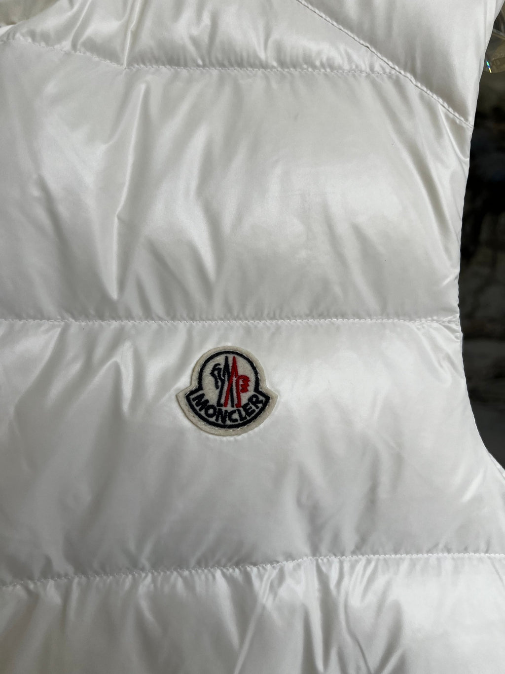 Moncler Men's White Down Vest – Tibt Sleeveless Puffer Jacket
