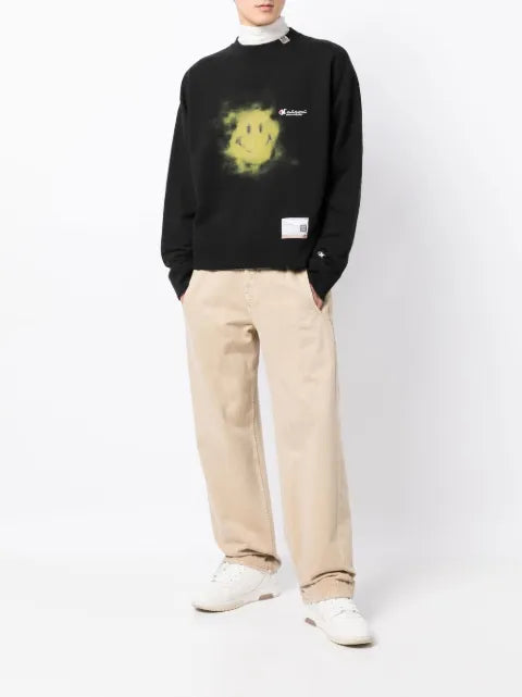 Maison MIHARA YASUHIRO Smiley Face long-sleeve sweater