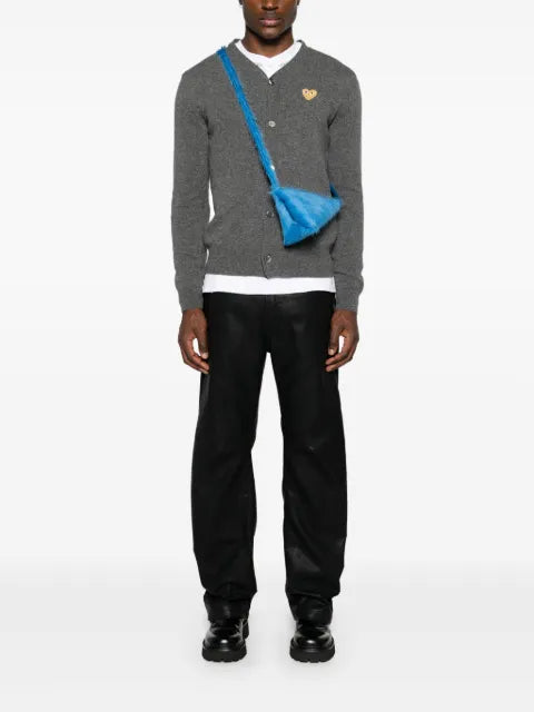 Comme Des Garçons Play mélange-effect wool cardigan