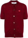 Comme Des Garçons Play Play heart-patch short-sleeve cardigan
