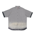 BLUE S-TRAX STRIPED SHORT SLEEVE BUTTON-DOWN SHIRT