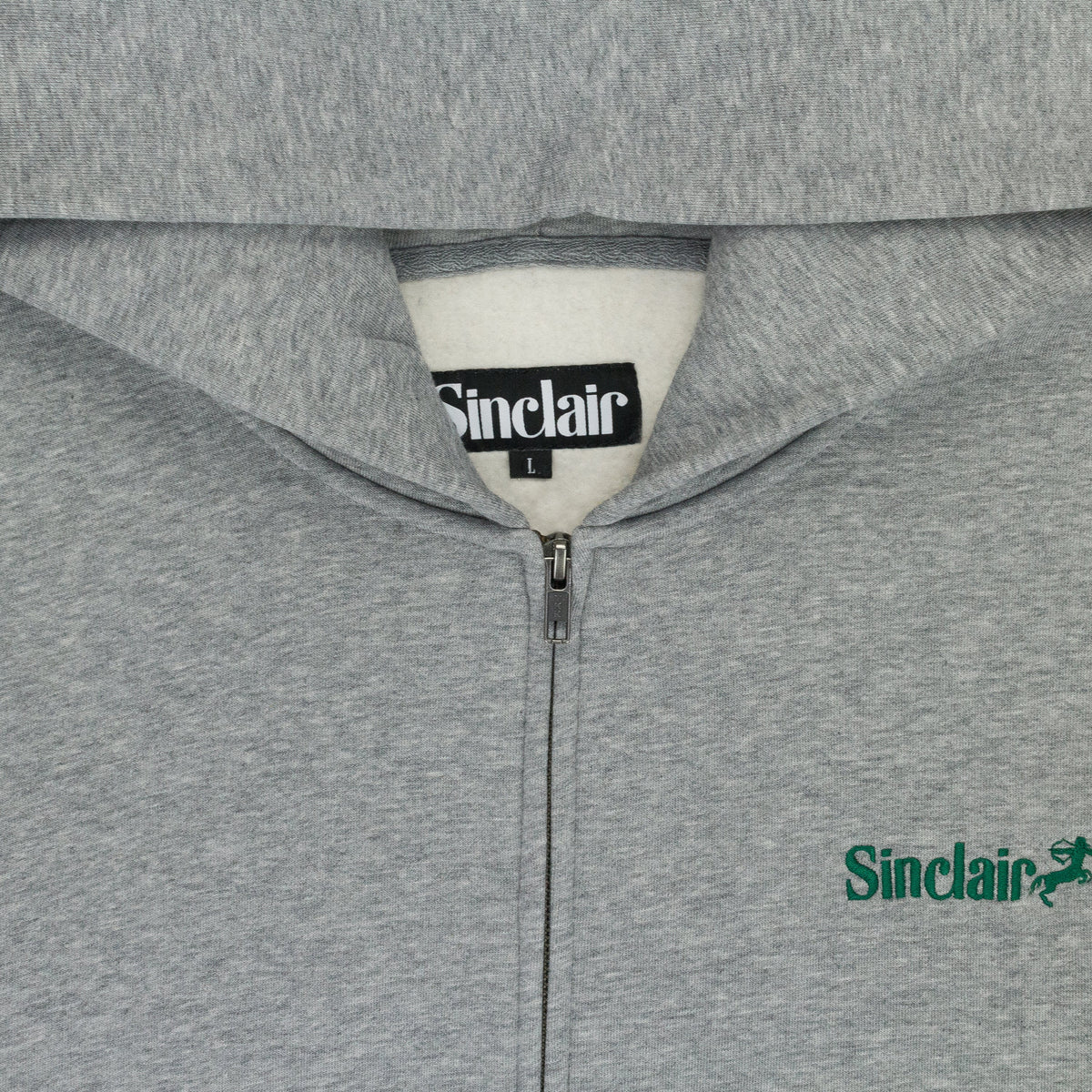 HEATHER GREY ZIP UP ESSENTIAL HOODIE