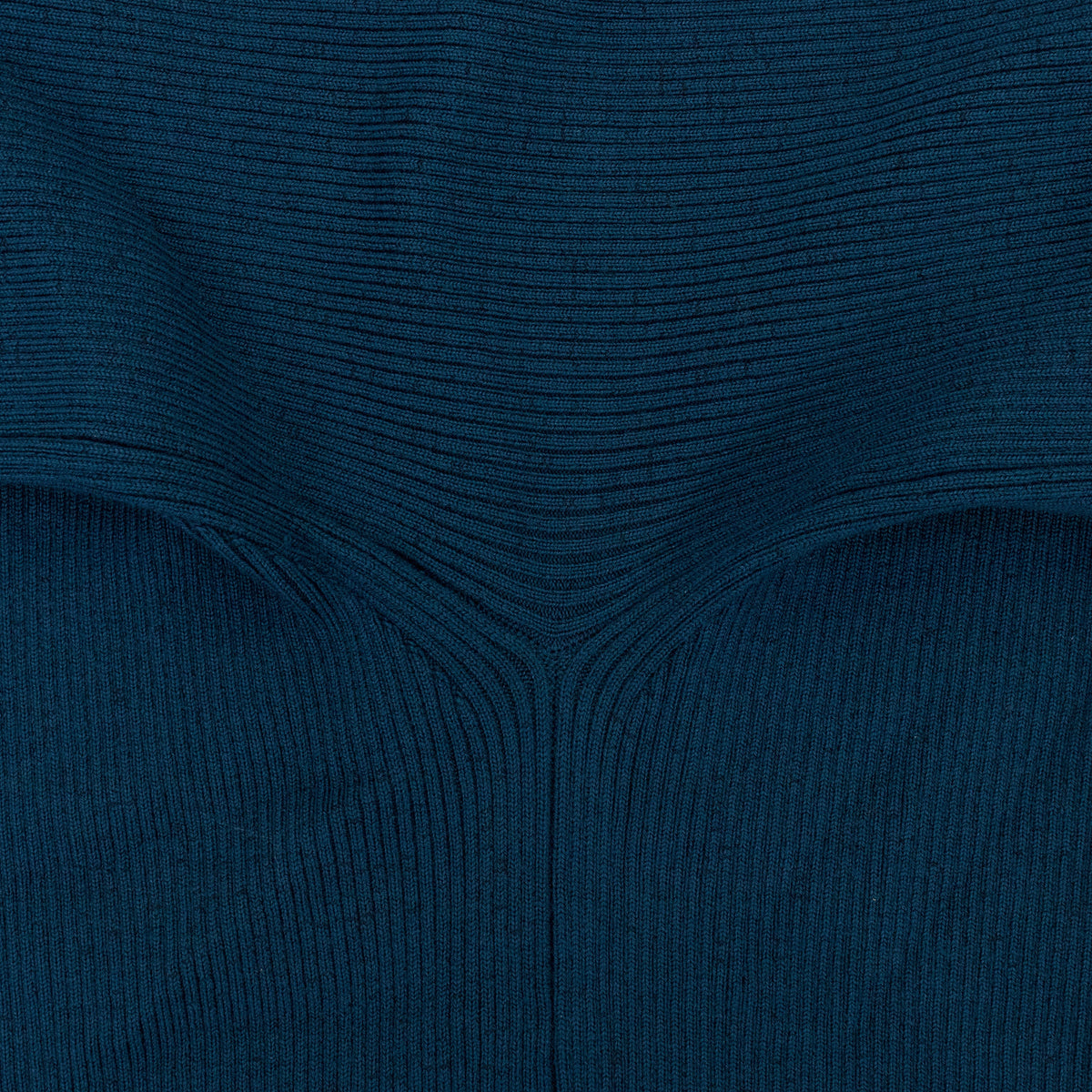 BLUE OPEN SHOULDER WAISTED CARDIGAN