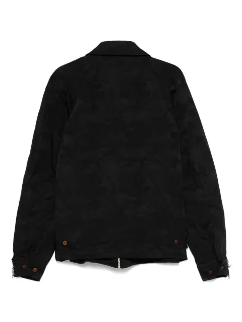 Black Comme Des Garçons patterned-jacquard jacket