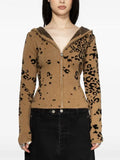 Protémoa cheetah-print zip-up hoodie