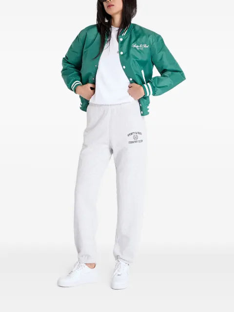 Sporty & Rich striped buttoned varsity jacket